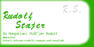 rudolf stajer business card